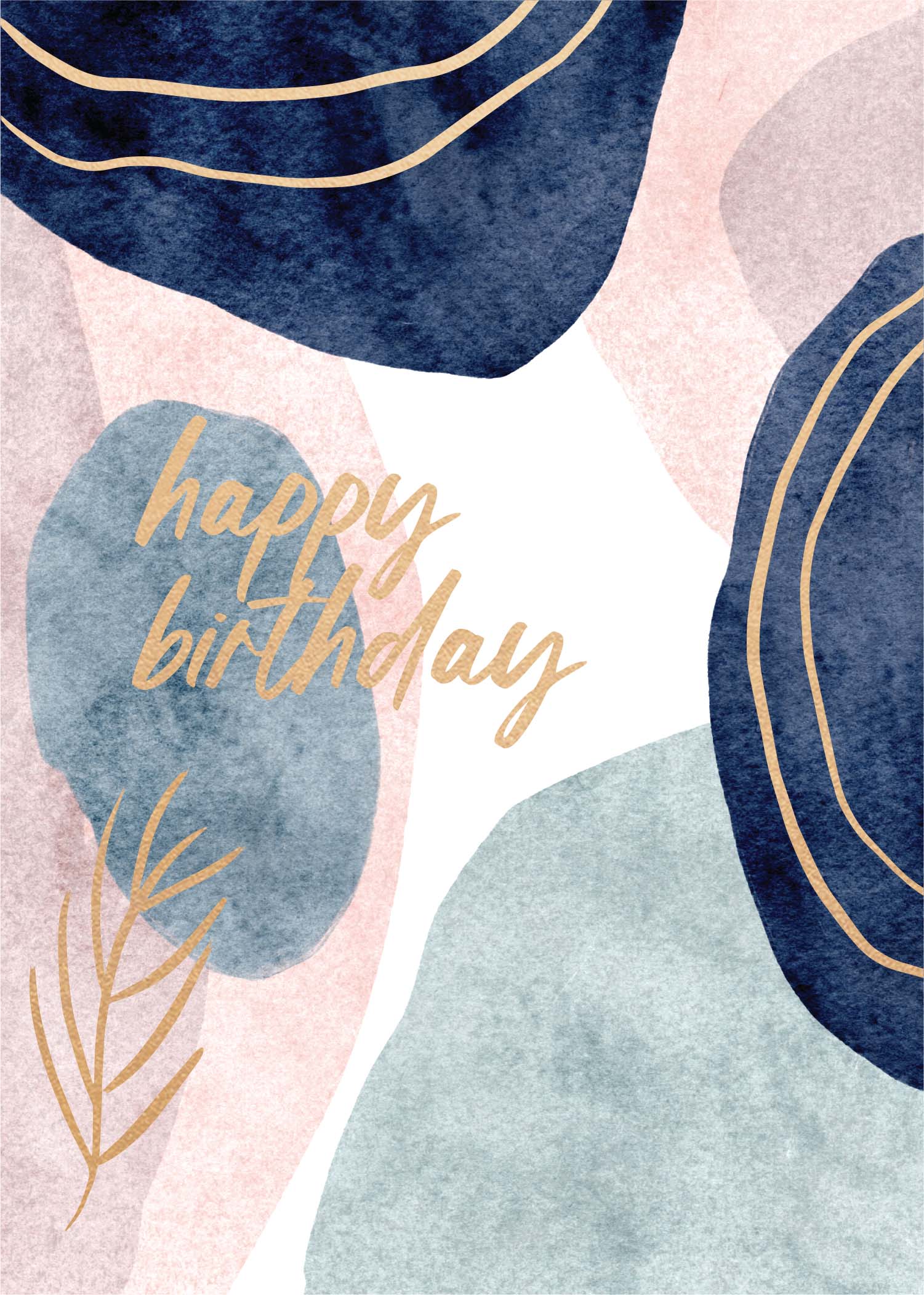 Greeting Card Awash - ABSTRACT BIRTHDAY